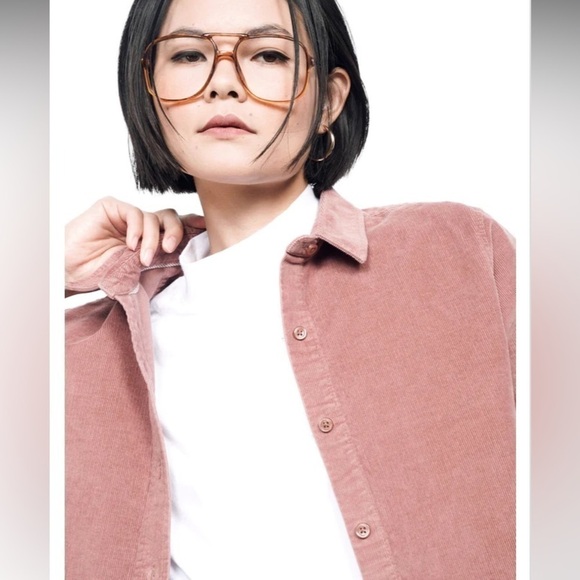 Wildfang Essential Corduroy Long Sleeve Button Up Shirt 2X Cream White Western - Picture 10 of 16